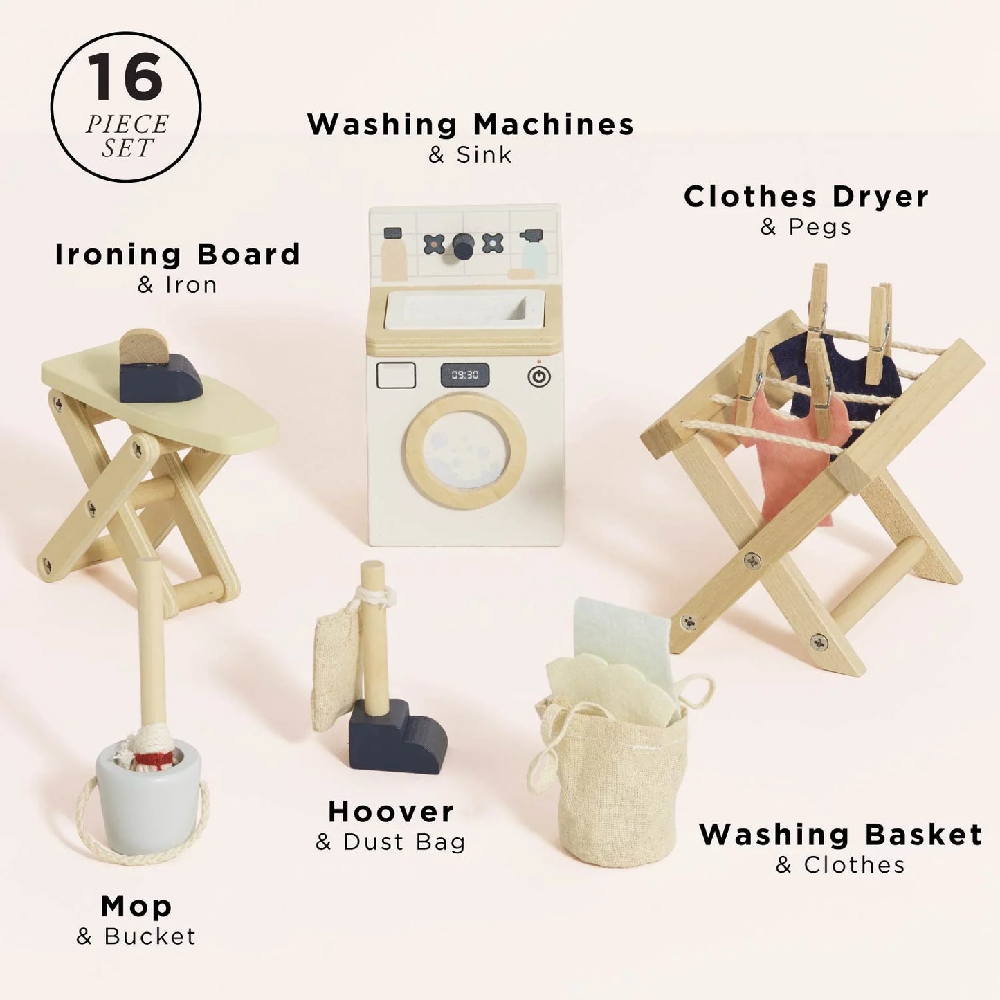 Wooden Dolls House Laundry Room