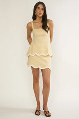 Marcelline Square Neckline Top Apricot