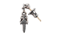 Drop Stack Dagger Earring Silver "Red" CHRM0901