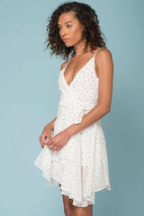 Miah Tied Waist Dress White