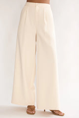 Florene Strapless Split Scarf Pants Vanilla