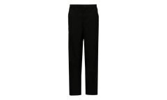 Wool Polyester Plain Gabardine Pants "Black" FN P004 051