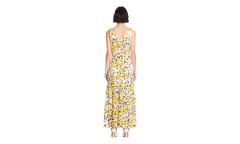FLORAL SLEEVELESS A-LINE MIDI DRESS "Yellow" RW DR0127 5775 A23 0210