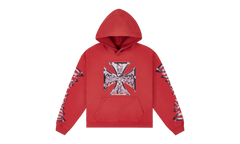 Chrome Motto Hoodie "Red Wash" 9GQZJVR0