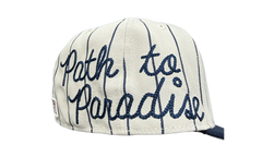 Path To Paradise Baseball Fitted Hat "White / Blue" HSR112