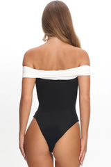 Lorona Off-Shoulder One-Piece Black/Ivory