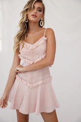 Janey Applique A-Line Dress Pink