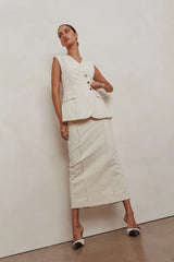 Sweet Treat Column Maxi Skirt Oat