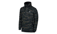 Air Jordan Flight Camo Anorak Half Zip Pullover Hoodie "Black" AH6163 010