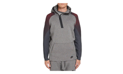 Tech Fleece Long Funnel Zip Hoodie "Carbon Heather / Black" 805655 063