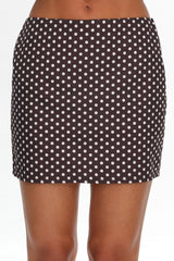 Sundrenched Mini Skirt Polka Dot Chocolate