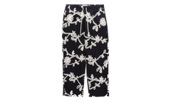 Floral Ribbon Ankle Pants "Black" HTG260126 BLK