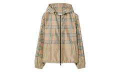 Gradient Check Hooded Jacket "Sand Beige" 8118831