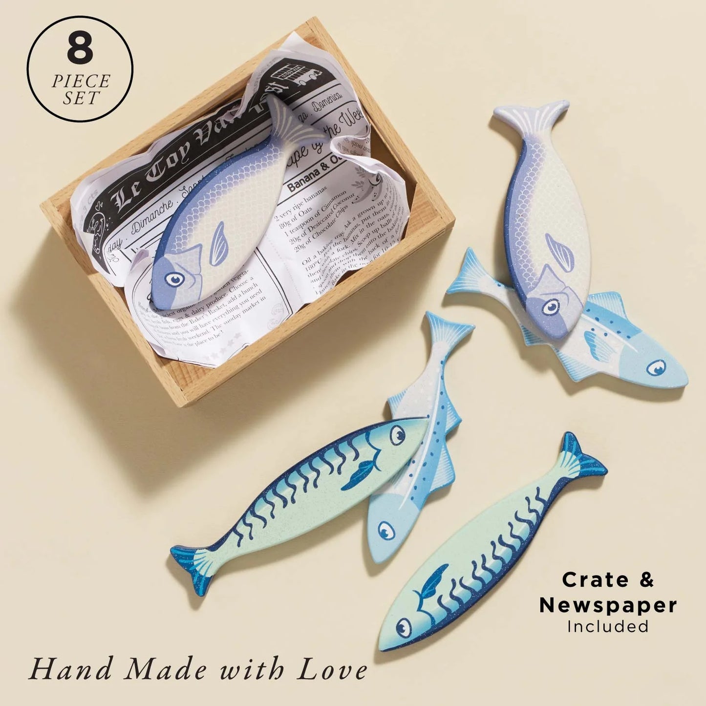Market Fish Wooden Play Food Crate