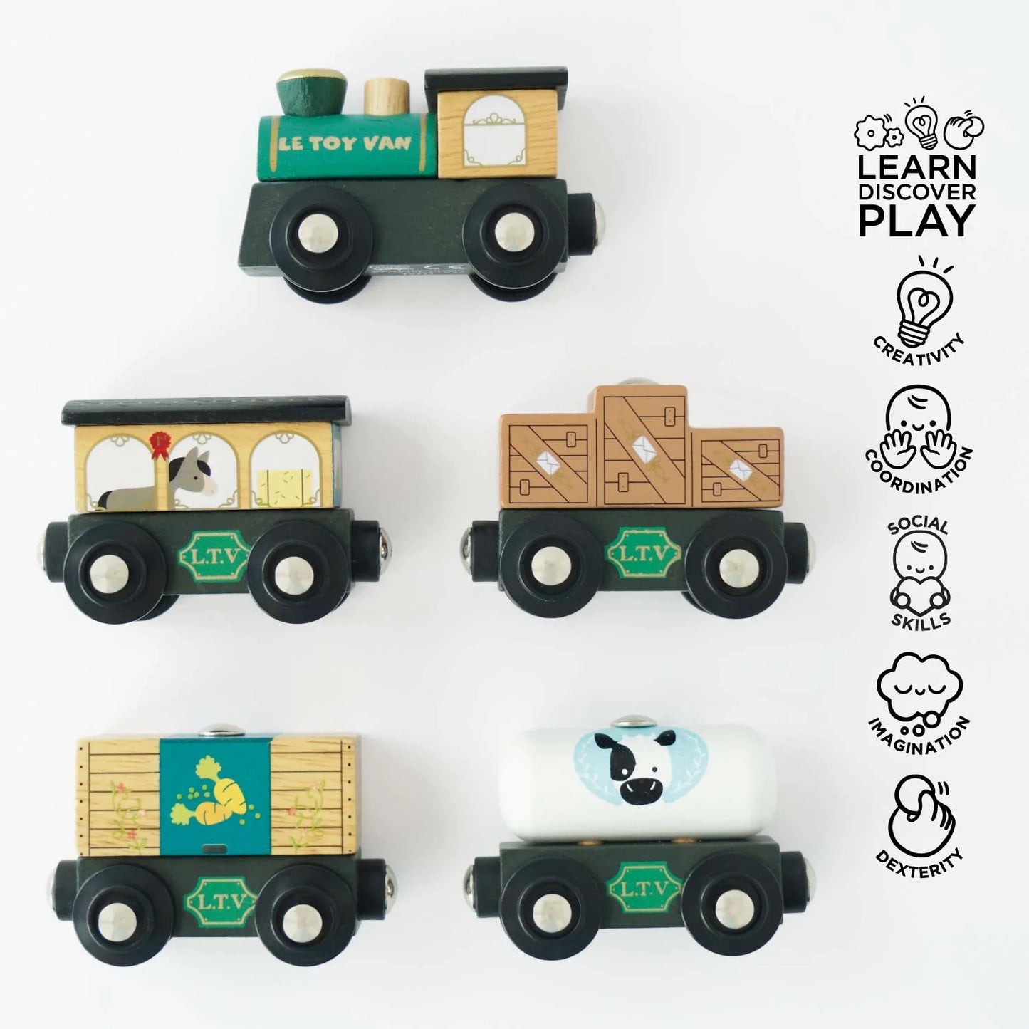 Great Green Train & Goods Wagons