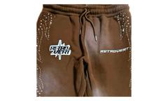 Rhinestone Sweatpants "Brown" RET027