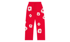 Cotton Wreath Baggy Sweatpants "Red" DT161