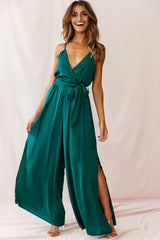 Miso Wide-Leg Cami Jumpsuit Forest Green