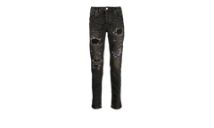 BLACK HEAVY REPAIR WITH PLAID PATCH "Black" P001 BLRP422