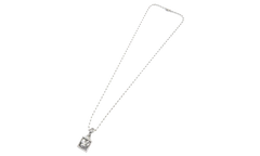 Autre Marque Heart Square Pendant & Necklace "Silver" CHRM0642