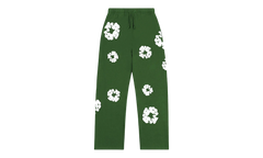 Cotton Wreath Open Hem Sweatpants "Green" DT414
