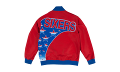 NBA Authentic Warm-Up Jacket "1993-94 Philadelphia 76ers - Red / Blue" 6056S3B1D93P76