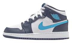 Air Jordan 1 Mid GS "Obsidian / Dark Powder Blue" DQ8423 404