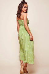 Kiki Thin Stripe Maxi Dress Green