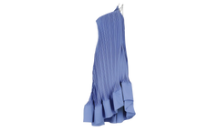 PLEATED ASYMMETRIC CASCADE DRESS "Light Blue" RW DR0011 5944 E24 166