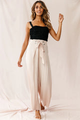 Lolita Frill Embellished Crop Top Black
