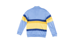 MLB Front Stripe Full Zip Sweater "Milwaukee Brewers - Light Blue" SWTRAJ18024 MBRLTBL