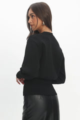 Nolana Buttoned Cardigan Black