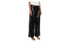 Studded Leather Trousers "Black" VAQ10P001
