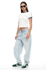 LIONESS On My Way Denim Jeans Light Denim