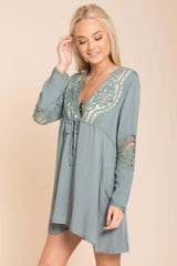 Lily Embroidered Tunic Green