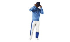 Signature Hooded Flecked Cotton Fleece Hoodie "Blue Chine" SH2059 HG3