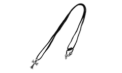 Cross Leather Braids Necklace "Silver" CHRM0909