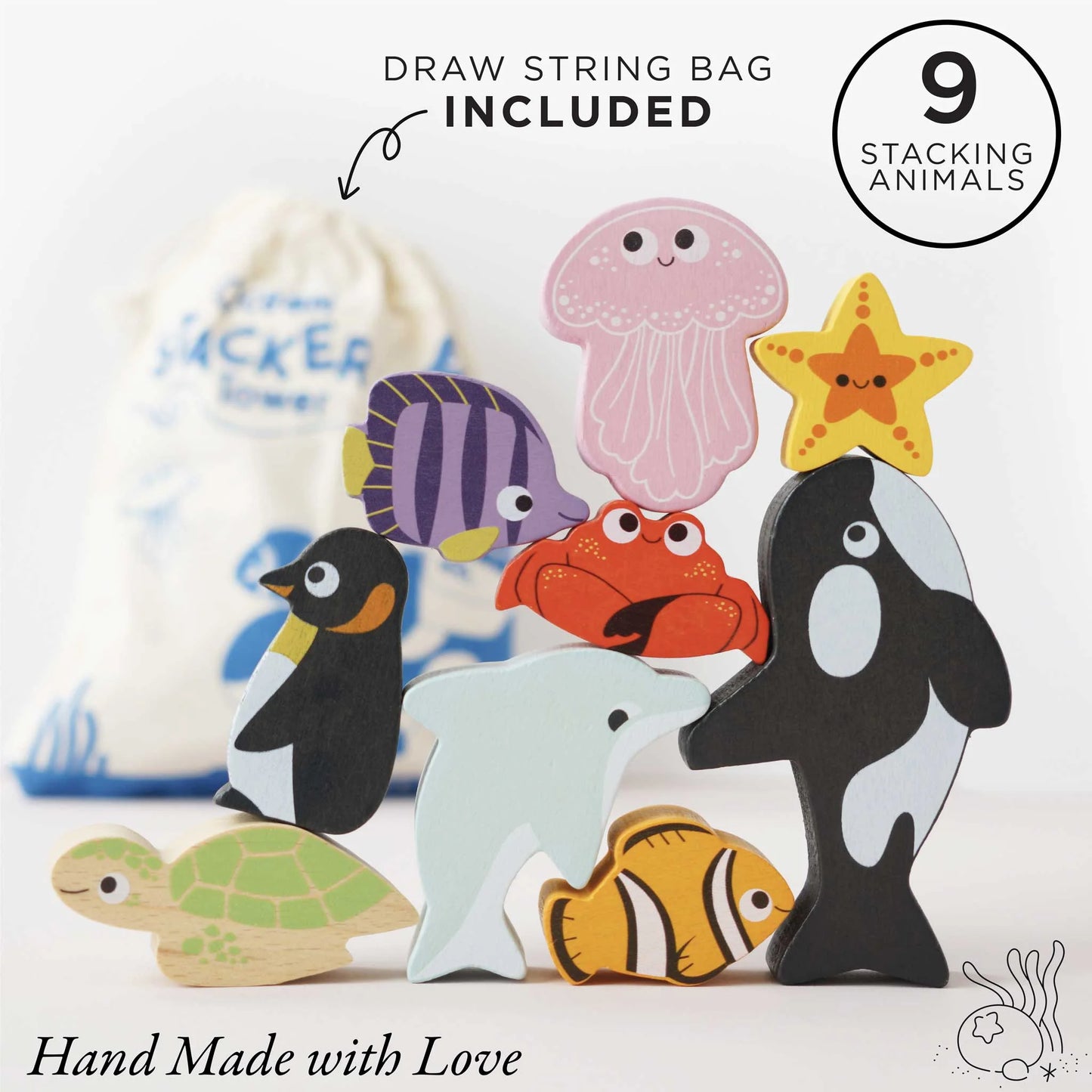 Zoo and Sea Life Wooden Animals