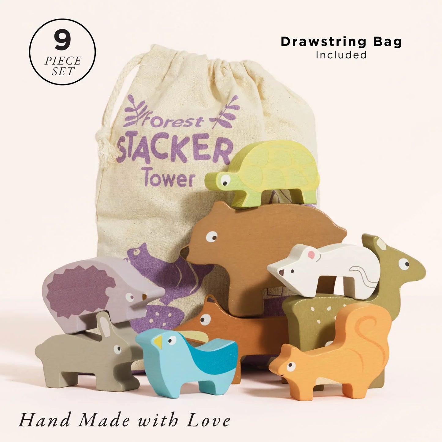 Woodland Stacking Forest Animals & Bag