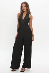 Enlighten Halterneck Jumpsuit Black