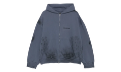 Back Zip Up Hoodie Regular Fit "Faded Dark Blue / Black" 803264 TTVG1 3364