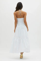 Bondi Rose Decoration Maxi Dress White