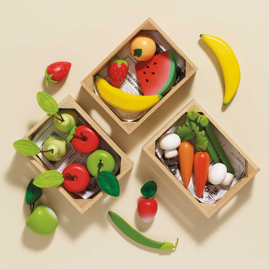 Fruit and Vegetable Market Crate Play Set