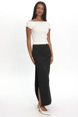 LIONESS Lune Maxi Skirt Onyx Pinstripe