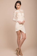 Zara Crochet Dress Beige