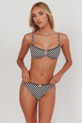 Cheerful Ric Rac Trim Bikini Bottom Gingham