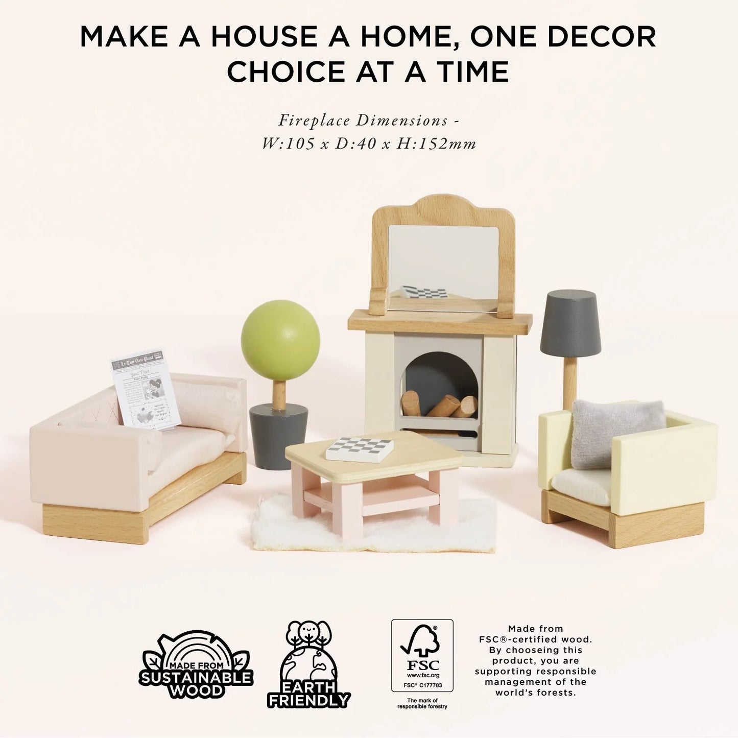 Doll House Sitting Room Furniture Set
