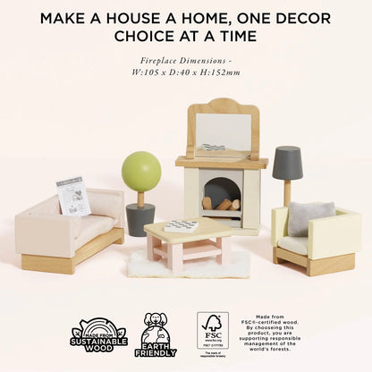 Doll House Sitting Room Furniture Set