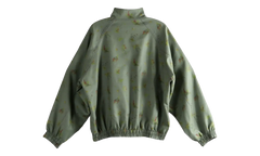 Elastic Hem Stand Collar Blouson Coat "Gray Khaki" UC2E4212 GRAY KHAKI BASE