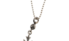 Small Cross Ball Chain Necklace "Silver" CHRM0644